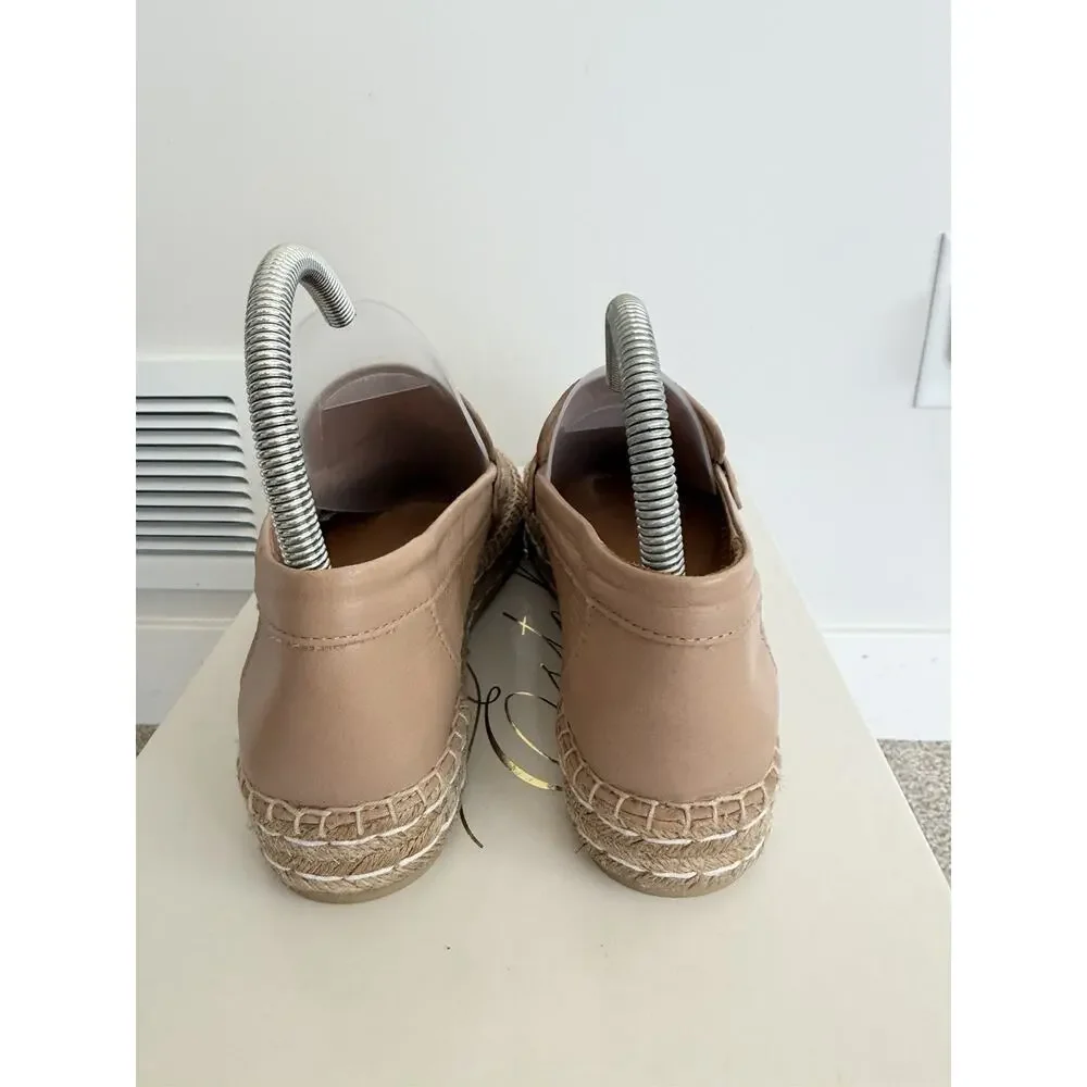 Patricia Green Sebastian Penny Loafer Leather Slip On Beige Brown Womens Size 10